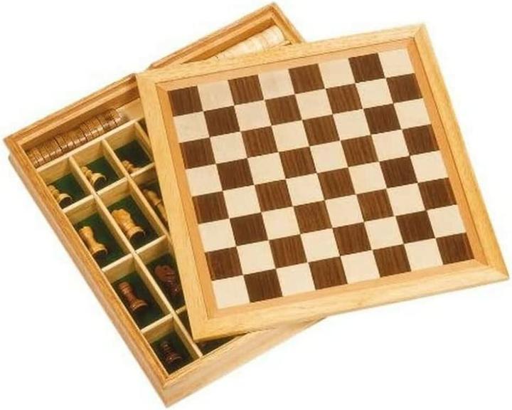 Actual product image Goki Games set chess, checkers and mills