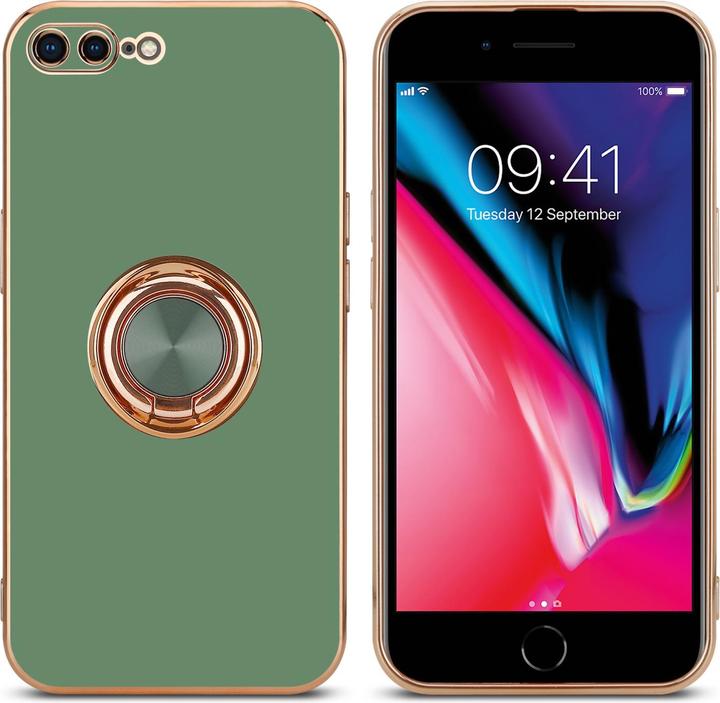 Actual product image Cadorabo Case for Apple iPhone 7 PLUS / 7S PLUS / 8 PLUS in TPU with camera protection and ring LM089 Style (Apple iPhone 7 Plus, Apple iPhone 7s Plus)