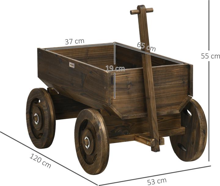 Produktbild Outsunny Blumenwagen mit Rollen