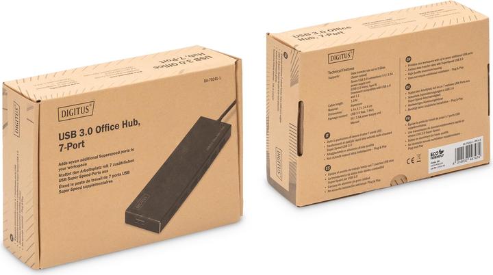Immagine prodotto Digitus Hub 7 porte USB 3.0 SuperSpeed, alimentatore, alluminio HQ (USB-A, 7 Porti)