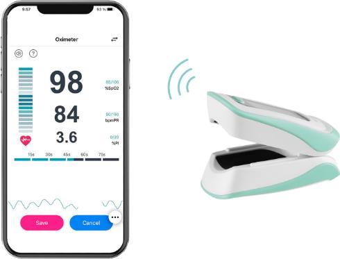 Actual product image Truelife Pulsoksymetr oksimetras X5 BT - Pulsoksymetr su Bluetooth