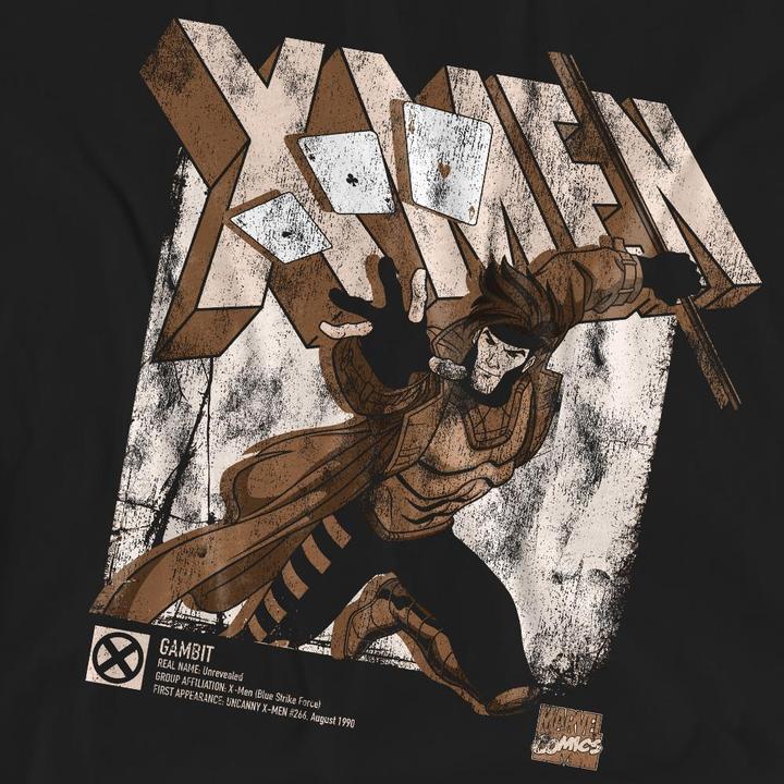 Actual product image Unisex Adult X-Men Gambit Infographic T-Shirt (M)