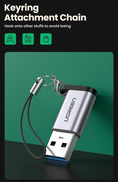 Actual product image Ugreen Jack Adapter (USB 3.0, 5 W)