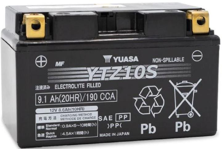 Actual product image Yuasa YTZ10S (12 V, 9.10 Ah, 190 A)
