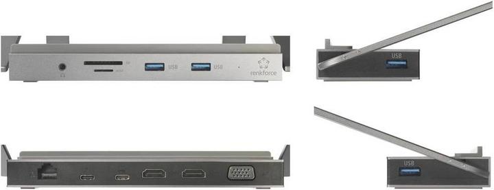 Immagine prodotto Renkforce Supporto docking USB-C 12-in-1 per laptop (USB-C, 4 Porti)