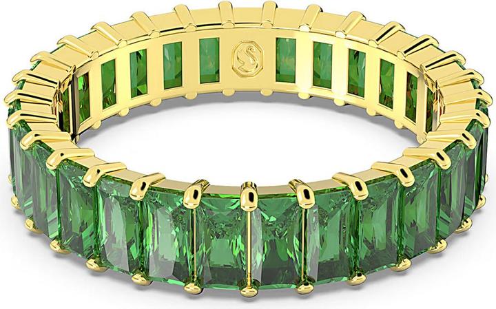 Produktbild Swarovski Matrix Ring Baguette Schliff Grün Gold (60)