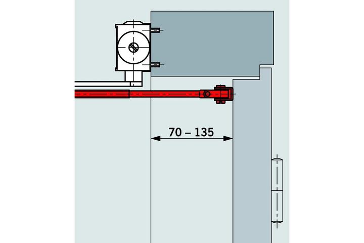 Actual product image Dormakaba Linkage with extended turnbuckle (Room door, Entrance door, Wooden door, French window)