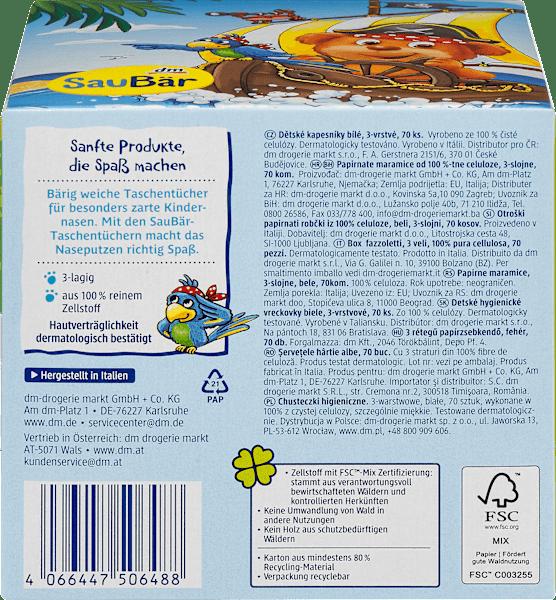 Produktbild dm SauBär Taschentücher Box sortiert