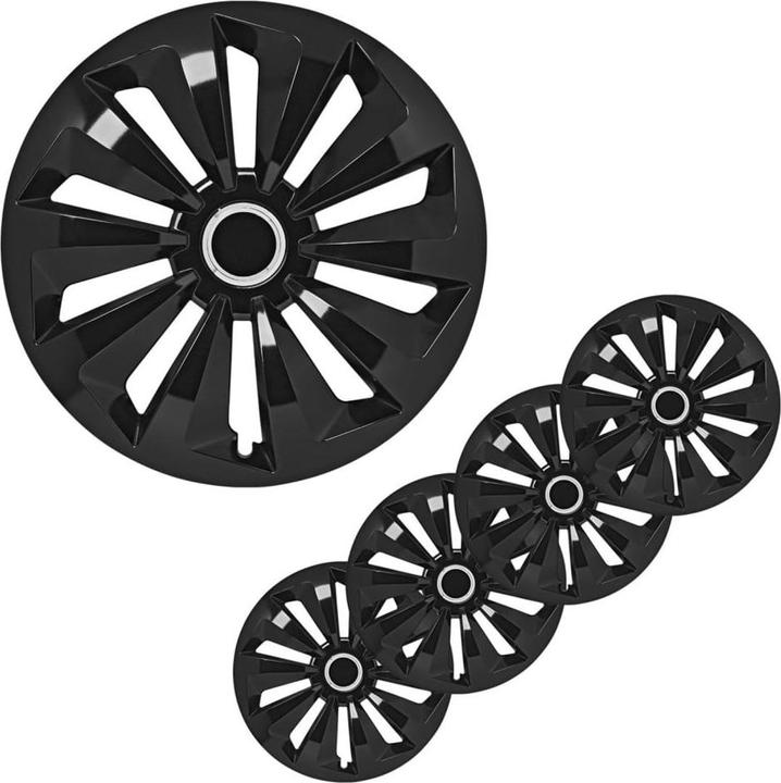 Produktbild ProPlus Radblenden-Set Fox schwarz 14 Zoll 4 Stück im Displaykarton (4 Stück, 14")
