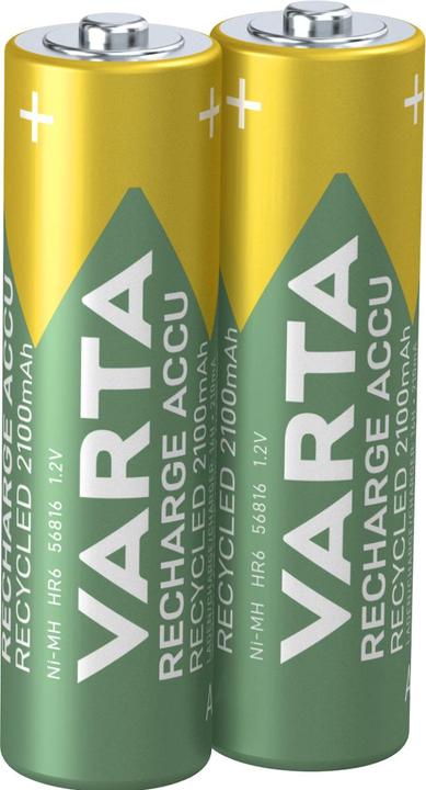 Produktbild Varta Akku AA Recycled AA 2100mAh 2er-Pack (2 Stk., AA, 2100 mAh)