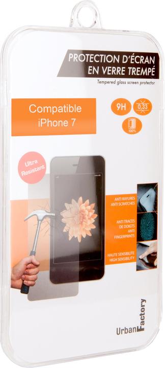 Copertura dello schermo di fabbrica in vetro temperato per iPhone 7 (1 Pezzo/i, Apple iPhone 7)