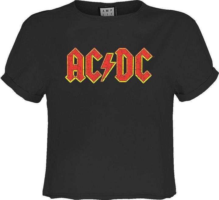 Actual product image Amplified Womens/Ladies AC/DC Logo Crop Top (S)
