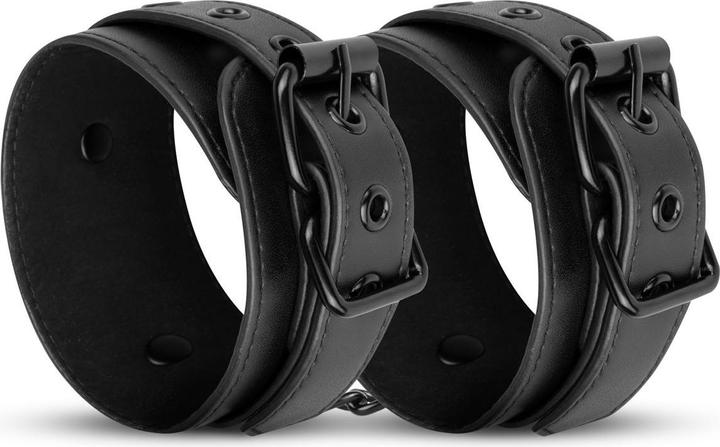 Actual product image Magic Silk Faux Leather Handcuffs - Black