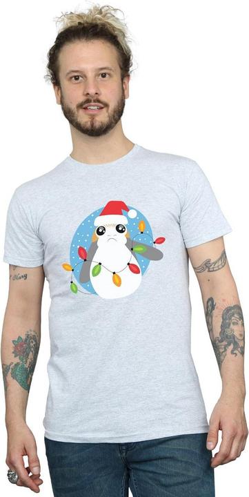 Produktbild Star Wars The Last Jedi Porg Christmas Lights TShirt (XL)