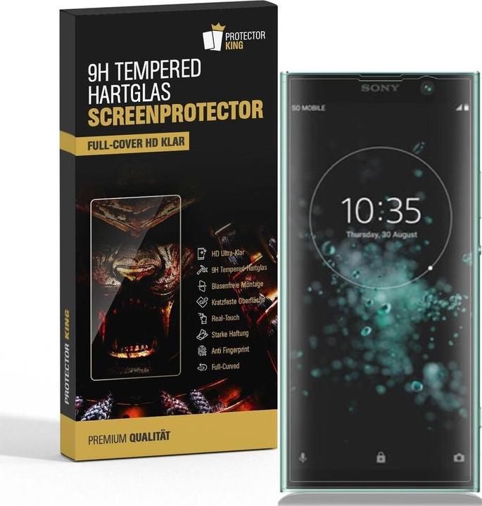 Actual product image Protectorking 1x real tempered 9H armoured glass 3D CLEAR (1 Piece, Xperia XA2 Plus)