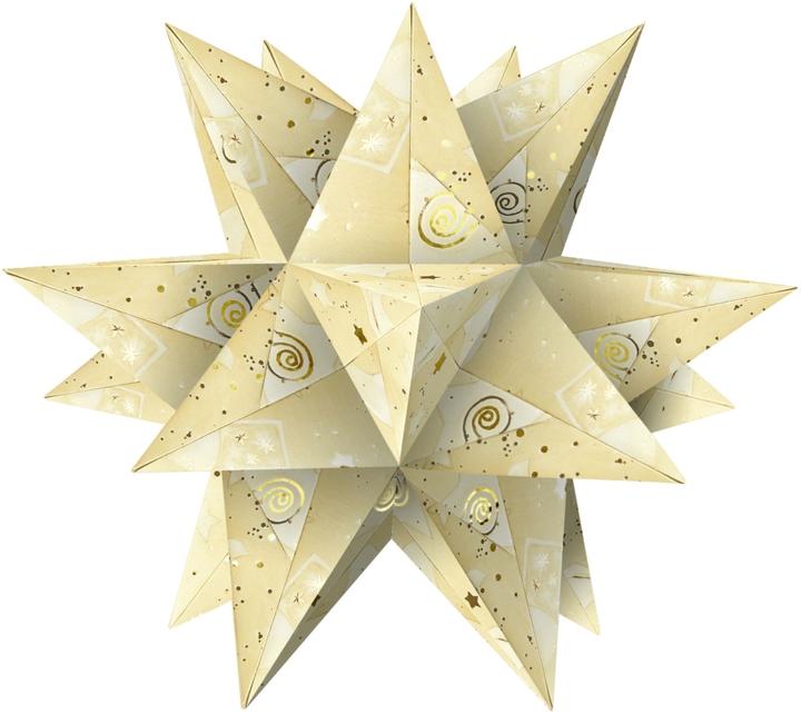 Produktbild Ursus Faltblätter Aurelio Stern Magic Moments Star Night 120g/qm 15x15cm chamois/gold (120 g/m², 1 x)