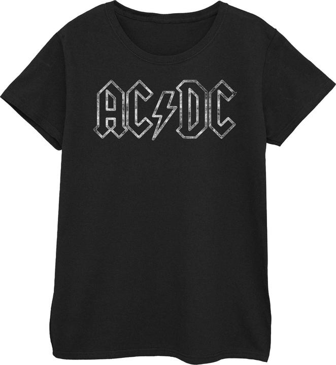 AC/DC TShirt mit gezacktem Logo aus Baumwolle