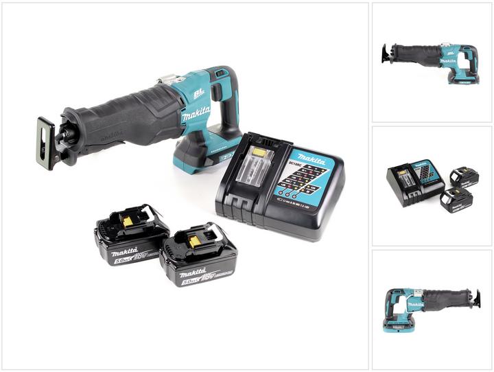 Image du produit Makita DJR 360 RT Scie sabre sans fil 36V ( 2x18V ) + 2x Batteries 5,0 Ah + Chargeur