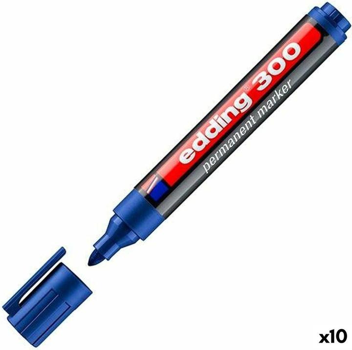 Produktbild Edding 300 Blau Schwarz (Blau, 3 mm, 10 x)