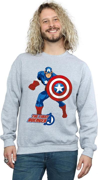 Actual product image Captain America Unisex Adult The First Avenger Sweatshirt (3XL)