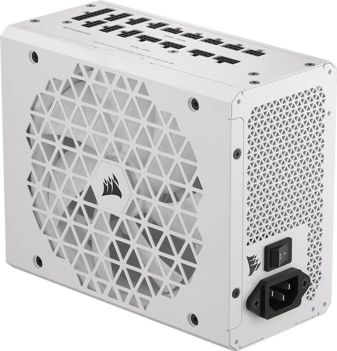 Actual product image Corsair RMx Shift White Series, RM1200x Shift White, 1200 Watt, 80 PLUS GOLD Certified, Fully Modular Power (1200 W)