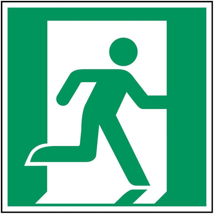 Image du produit Brady ISO 7010 PIC E002 B-7538 ISO Signalisation de sécurité - Voies d'évacuation (droite) An laminé