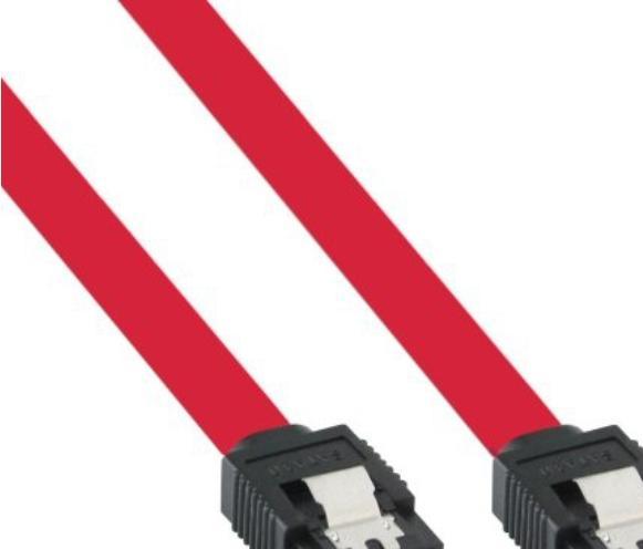 Image du produit InLine Câble SATA 6Gb/s avec sangle de sécurité 1m rouge