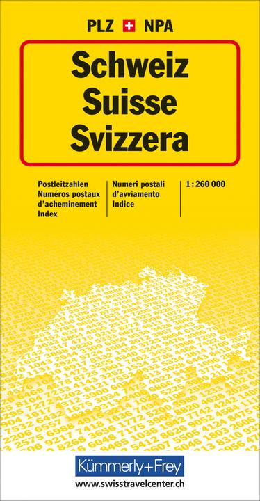 Suisse Carte des codes postaux 260000