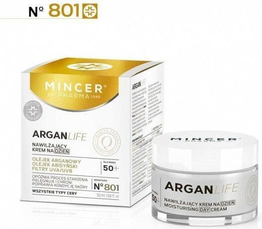 Actual product image Elfa Mincer Pharma Argan Life 50+ Moisturising Day Cream No. 801 50ml (50 ml, Day cream)
