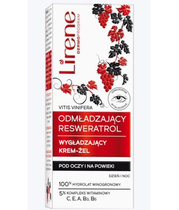 Energie-Label Lirene Rejuvenating Resveratrol Cream-Gel Smoothing And Brightening Under The Eyes And Eyelids For (Gel, 20 ml, Tag)