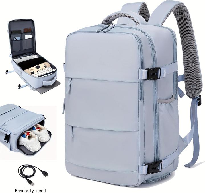Only-Bags.Store Reise-Rucksack mit Schuhfach, erweiterbare Gepäcktasche, Laptop-Schultasche mit grosser Kapazität