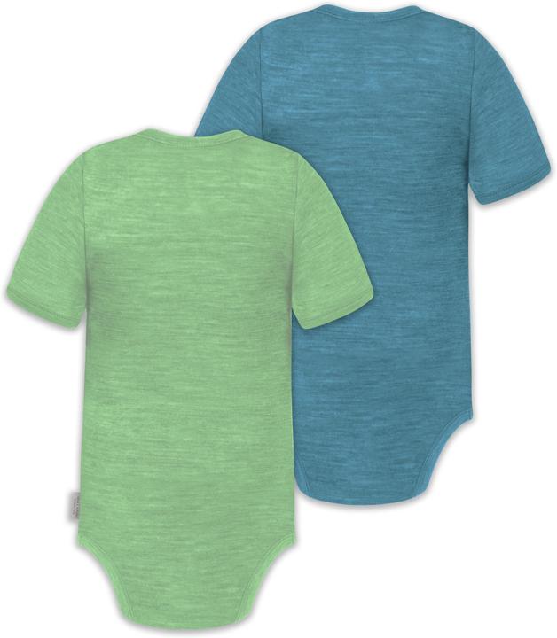 Actual product image Normani Set of 2 baby merino short-sleeved body "Tihoi" - 9317 (74)