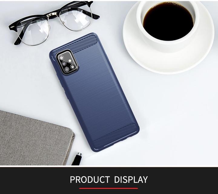 Image du produit Cadorabo TPU Ultra Slim carbon edelstahl Combi Cover (Samsung Galaxy A51 5G)