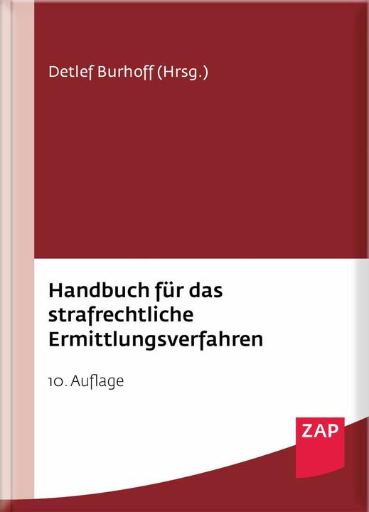 Actual product image Handbuch fr das strafrechtliche Ermittlungsverfahren (German, Annika Hirsch, Detlef Burhoff, Thomas Hillenbrand, Mirko Laudon, Frederic Schneider, 2024)