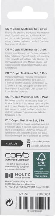 Produktbild Copic Multiliner (Schwarz, 3 x)