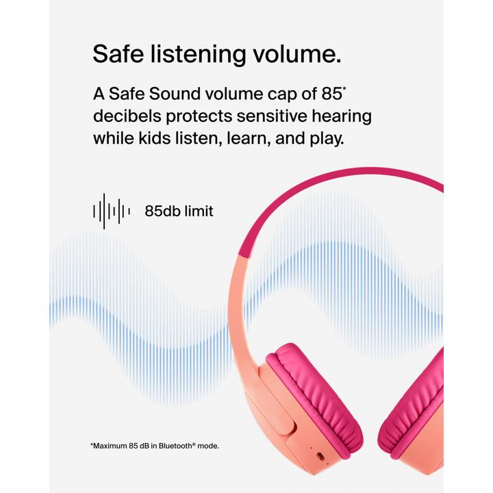 Immagine prodotto Belkin Soundform mini on-ear per bambini BT USB-C pi. AUD002btPKV3