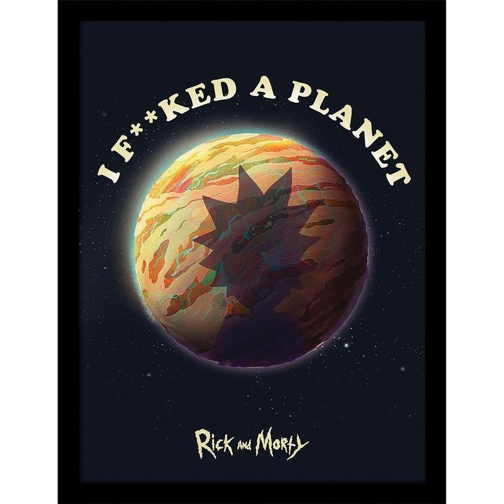 Image du produit Rick And Morty - Poster encadré F**KED A PLANET (40 x 30 cm)