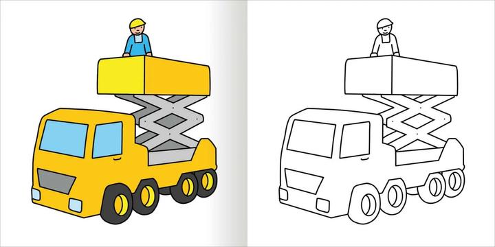Actual product image Mein erstes dickes Malbuch – Bagger und Traktoren