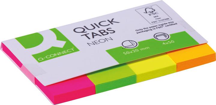 Produktbild Q-Connect Index Marker neon (20 x 50 mm)
