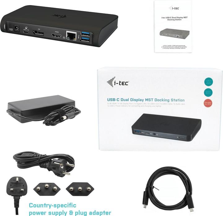 Actual product image i-tec C31dualdockpd (USB-A, USB-C, 3 Ports)