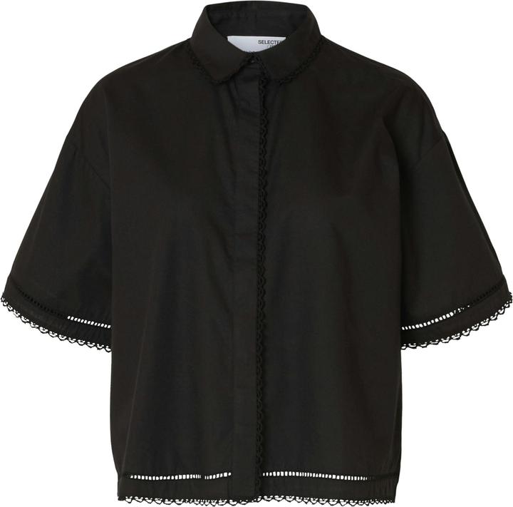 Image du produit Selected Femme Cropped Kurzarmhemd (38)