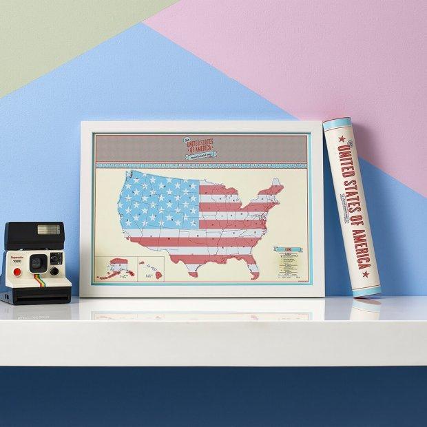 Image du produit Luckies Scratch Map USA (42 x 30 cm)