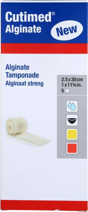 Energy Label BSN Cutimed Alginate 2,5x30cm Alginattamponade, 5 St TPO