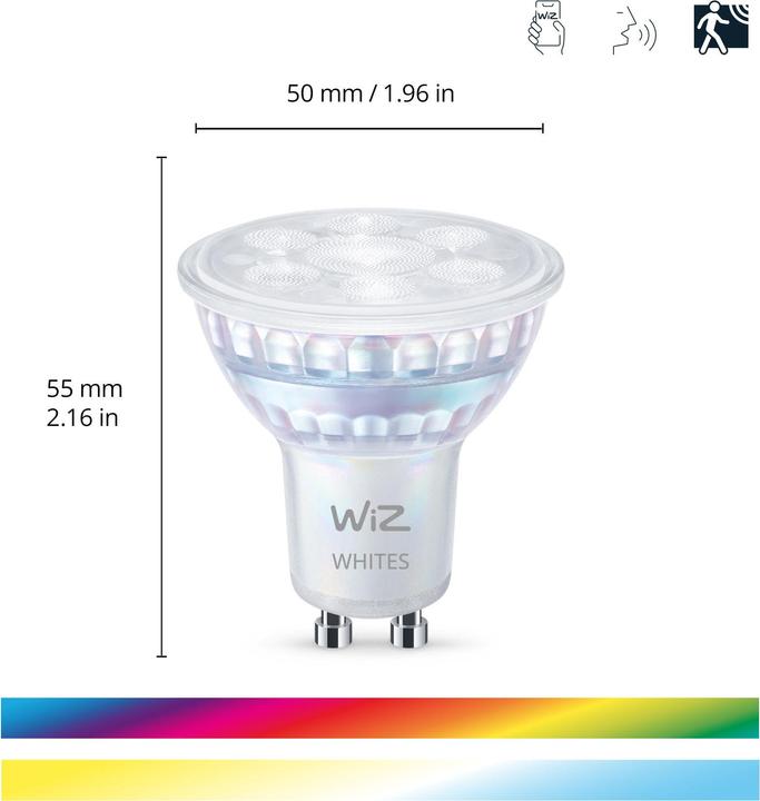 Actual product image WiZ Tunable White & Colour (GU10, 4.70 W, 345 lm, 2 x, F)