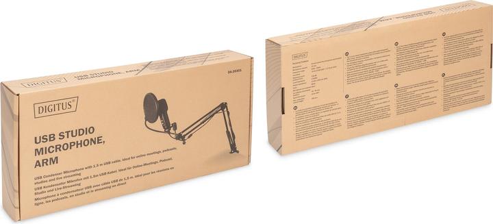 Produktbild Digitus Mikrofon USB inkl. Halterung 1,5m schwarz