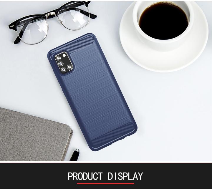 Produktbild Cadorabo TPU Ultra Slim carbon edelstahl Kombi Cover (Samsung Galaxy A31)