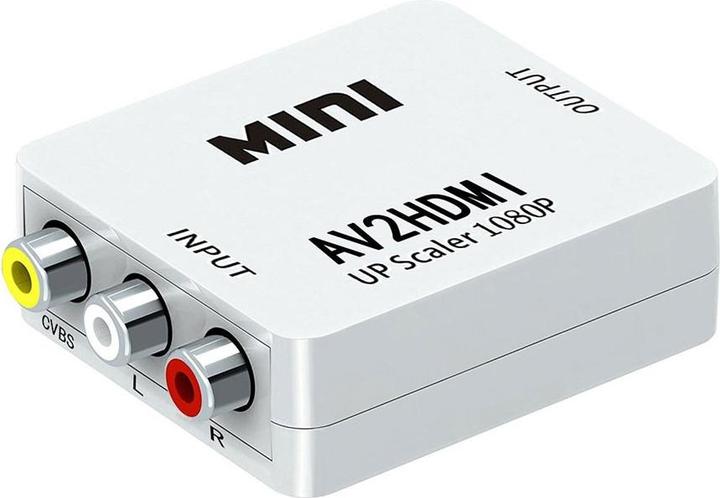 Actual product image Apfelkiste Mini Cinch RCA CVBS AV to HDMI 1080P converter adapter for TV, PC, PS3, DVD (Camera Converter)