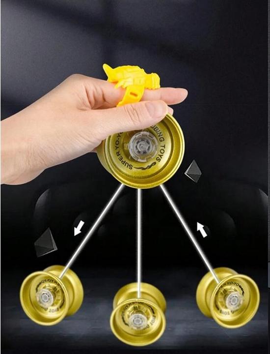 Actual product image The Toy Company YoYo Metallic with ball bearing and accessories Gold
