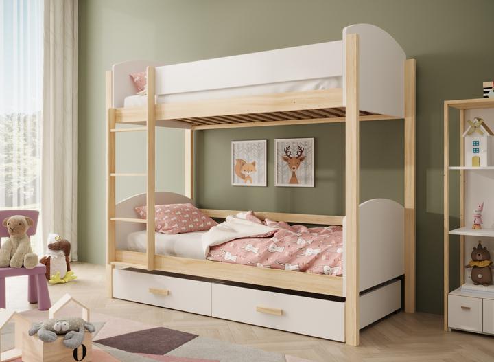 Immagine prodotto ADRK Furniture Kinder-Etagenbett Jori 200x90 mit Matratze (200cm x 90cm)