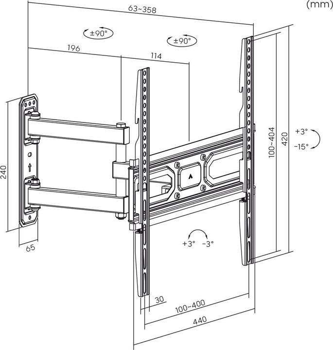 Image du produit Maclean MC-647N (Mur, 70", 35 kg)